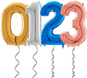 Balloon numbers filled with helium