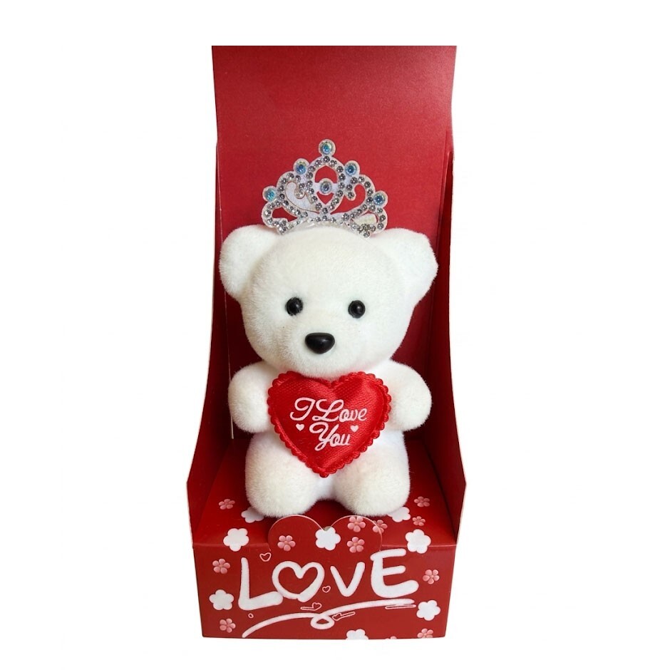 Αρκουδάκι με Στέμμα LOVE Gift Box - 18 cm 