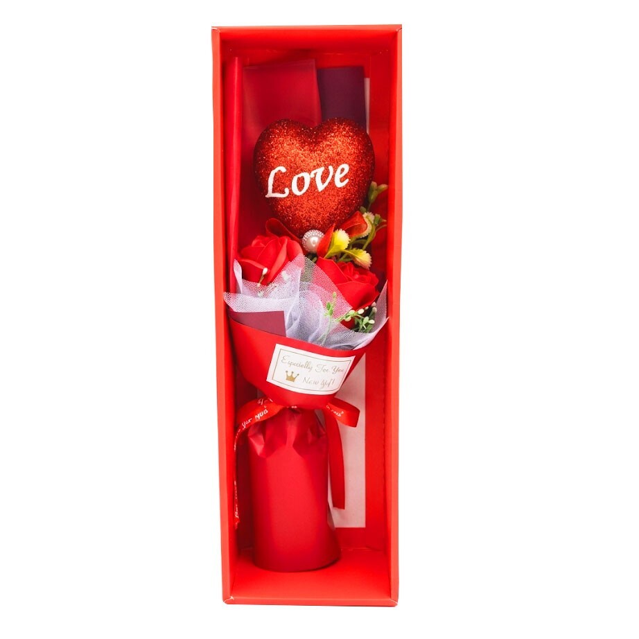Καρδιά Μαργαριτάρι σε Μπουκέτο Gift Box  - 34 cm 