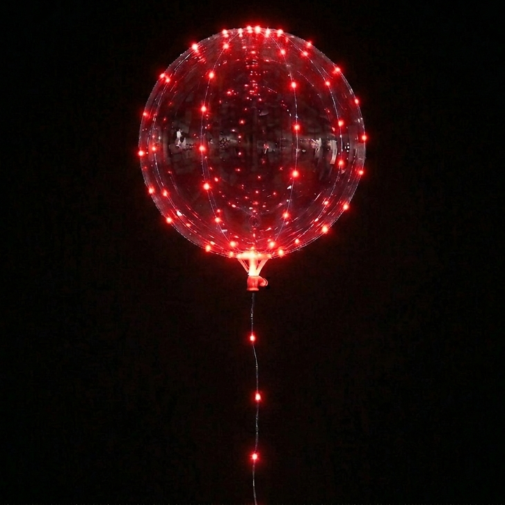 Μπαλόνι φωτιζόμενο 24 ιντσών LED κόκκινο