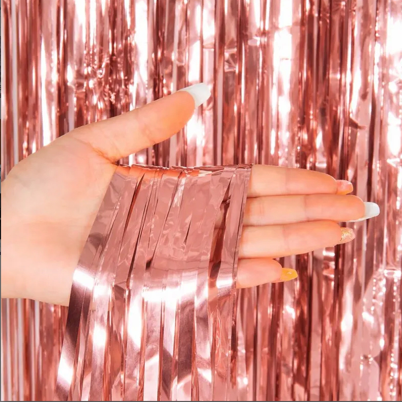 Κουρτίνα Διακόσμησης Rosegold (Διάσταση 2 μέτρα ύψος Χ 1 μέτρο πλάτος)