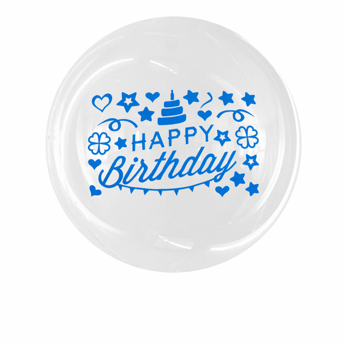 Happy Birthday light blue sticker, for balloons
