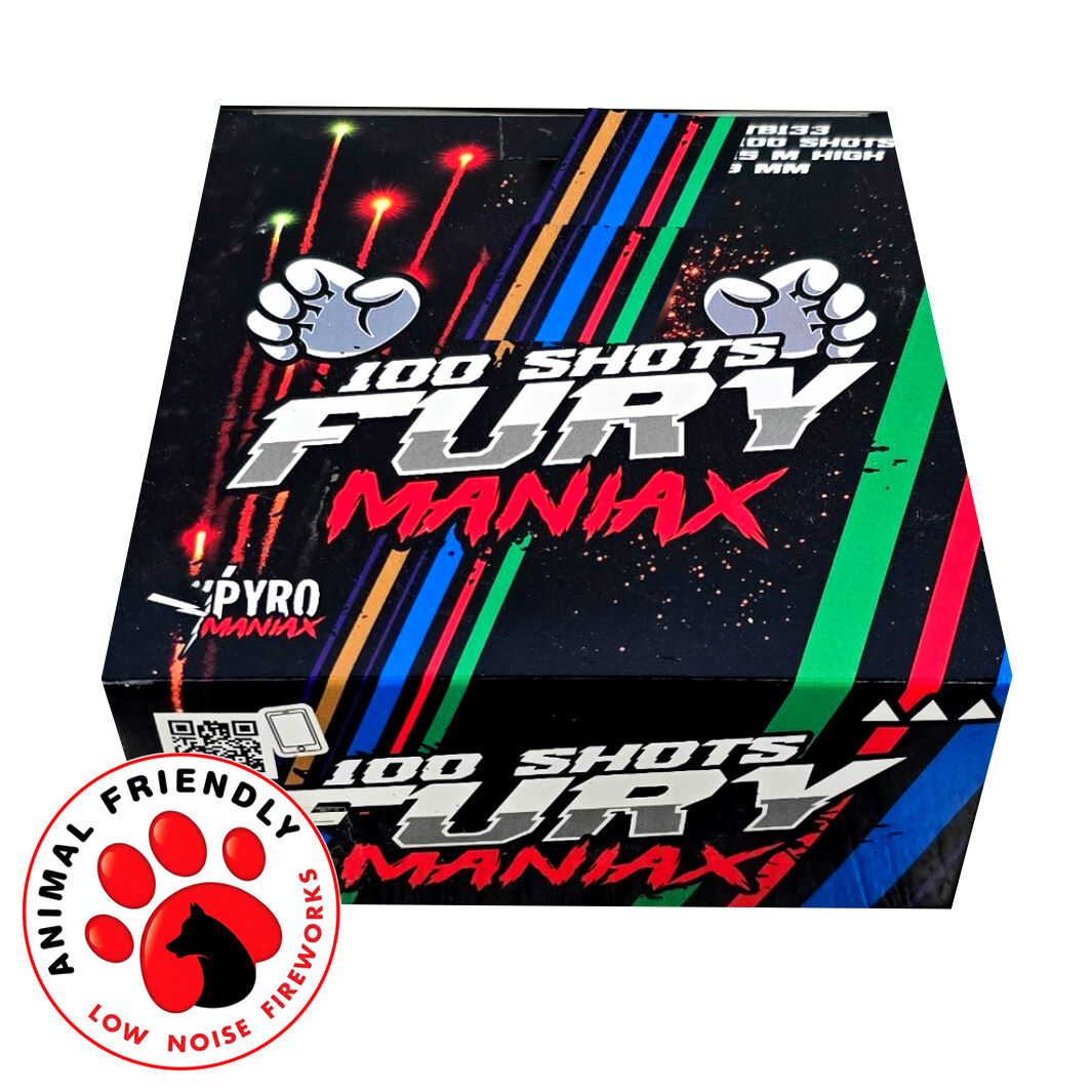 Πυροτεχνήματα 100 Βολών TB133 Fury Maniax - Αθόρυβο Animal Friendly