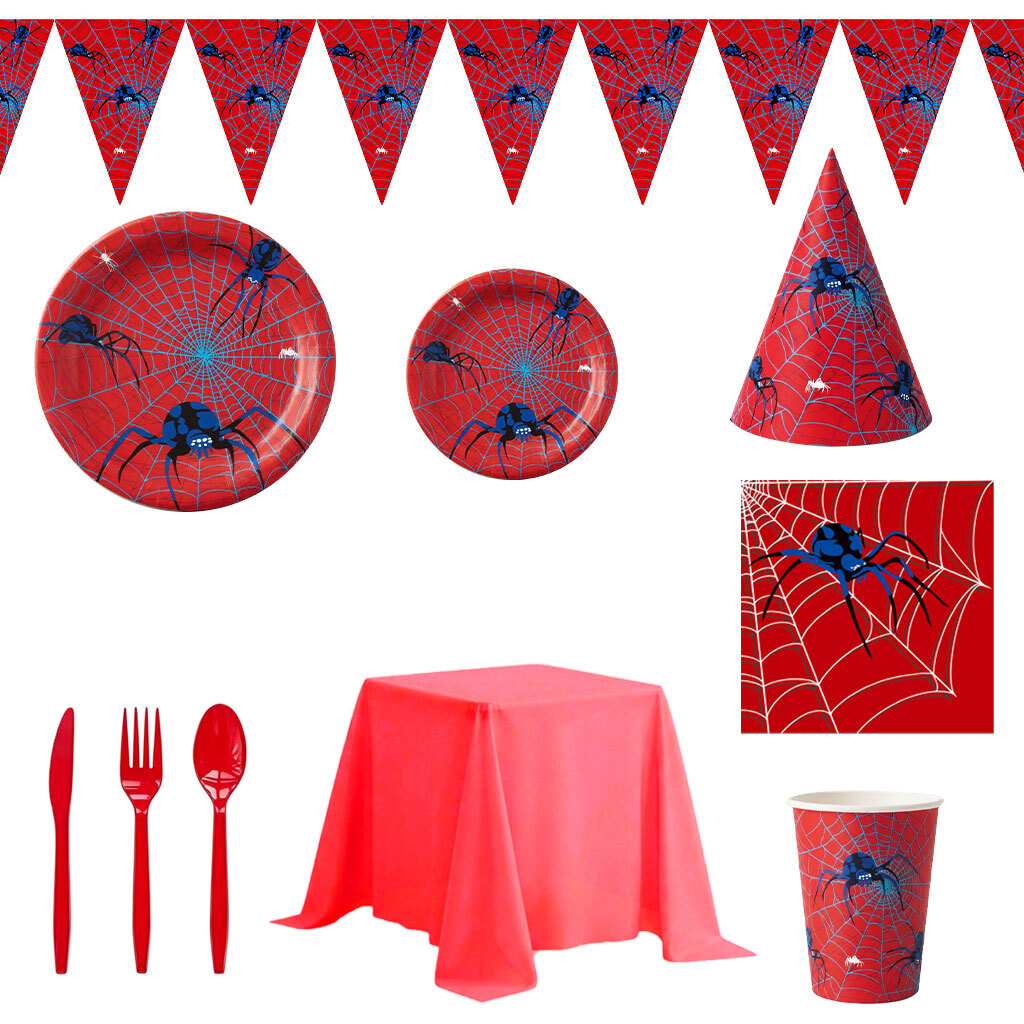 Πάρτυ Σετ Spider Man Αράχνη - 6 Ατόμων (50 Τεμάχια)