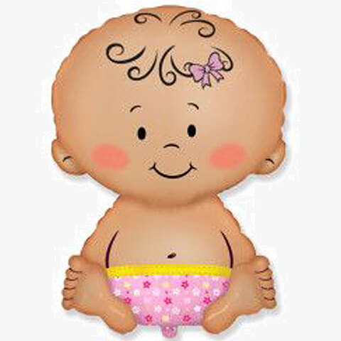 Balloons foil Flexmetal baby girl supershape