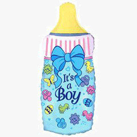 Balloon foil flexmetal supershape bottle baby boy