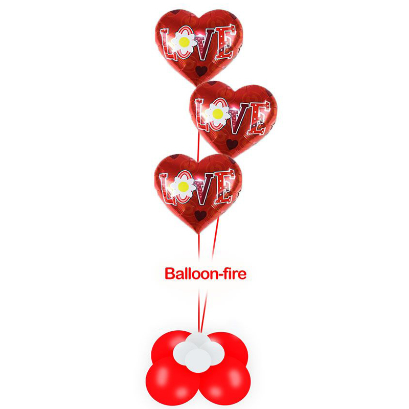 Balloon heart foil 18 inch love and daisy ND