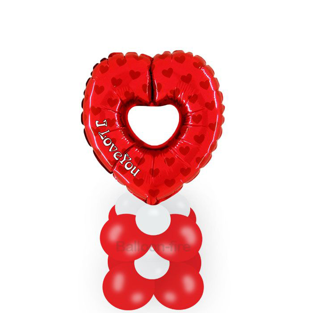 Balloon heart with hole, foil 36 inch filled with air in balloon sculpture