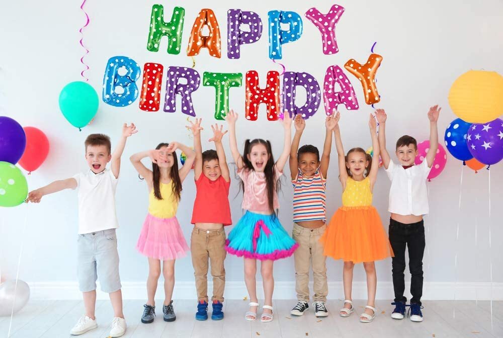 Μπαλόνια HAPPY BIRTHDAY πολύχρωμα, σχηματισμένη λέξη | 34 Χ 21 εκατοστά  3