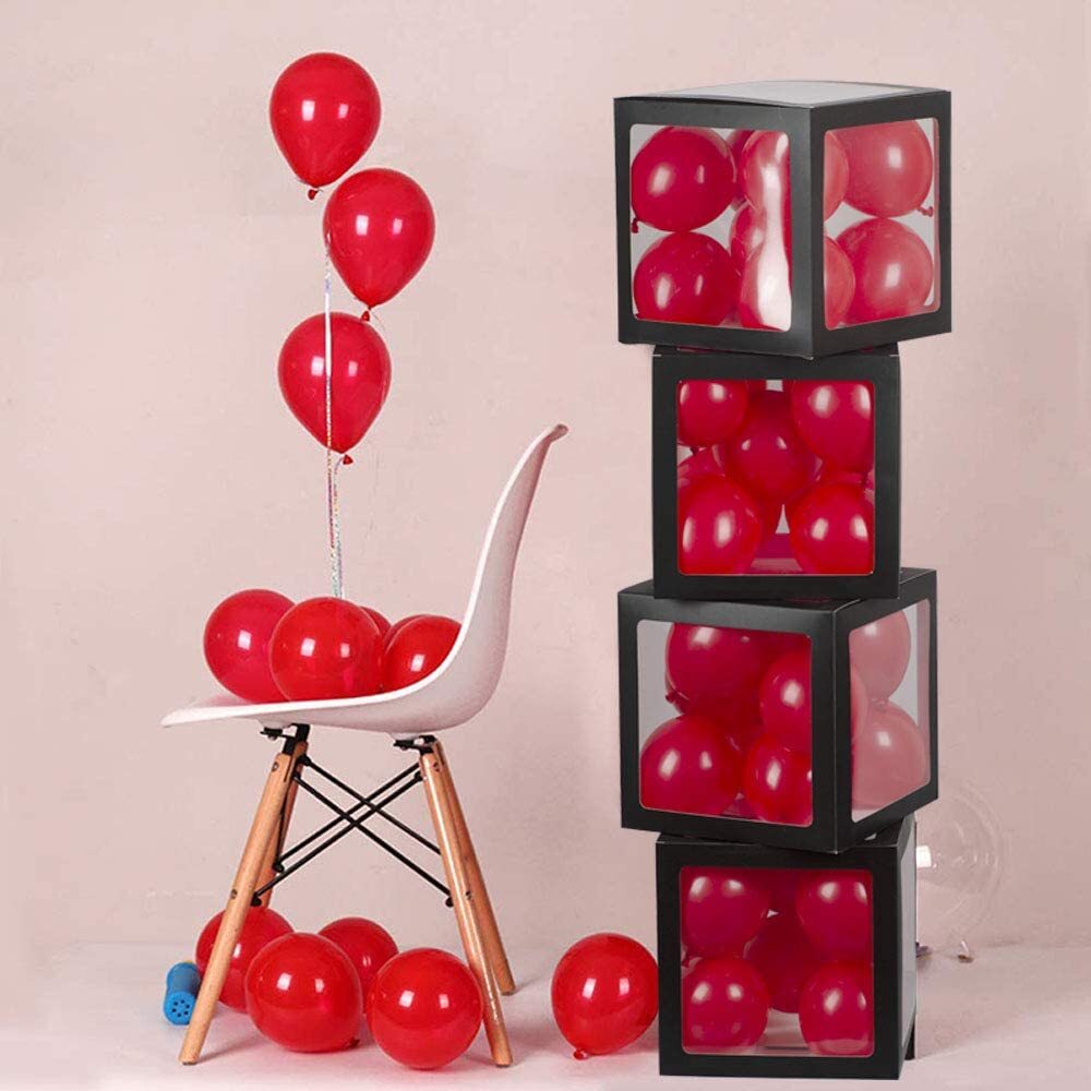 Balloon box μαύρο | 4 τεμάχια
