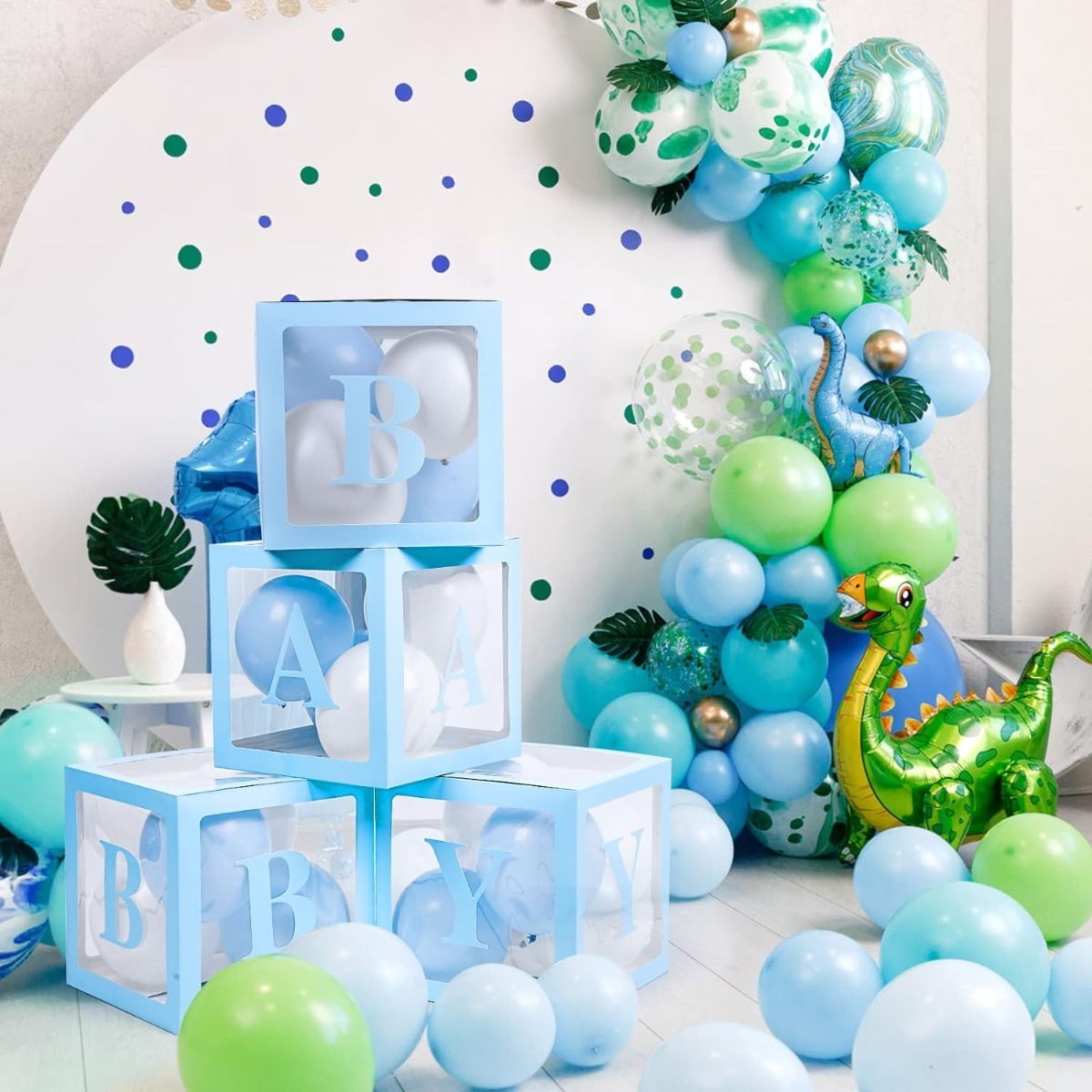 Baby Balloon Box Γαλάζιο (30 x 30 εκατοστά) 6