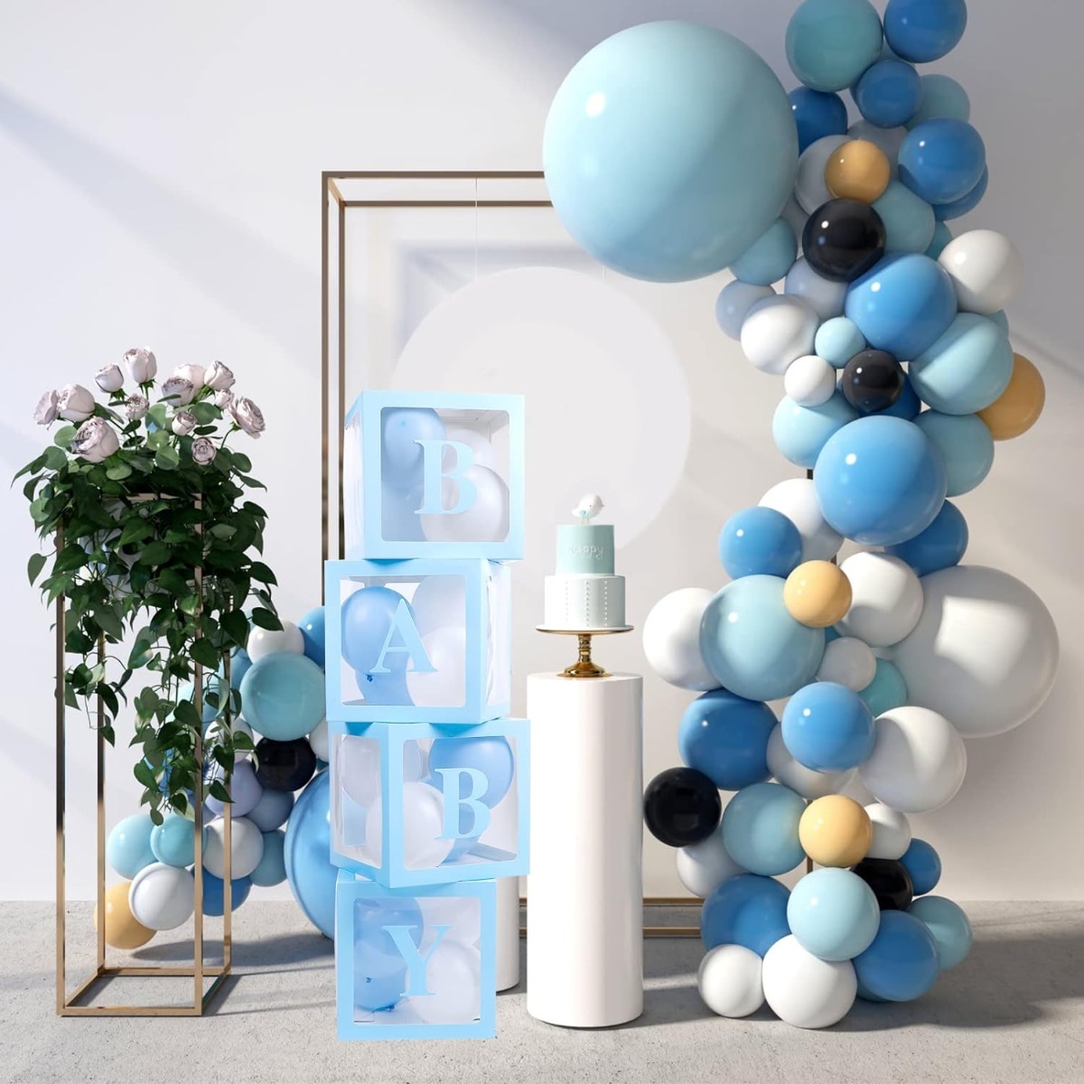 Baby Balloon Box Γαλάζιο (30 x 30 εκατοστά) 5