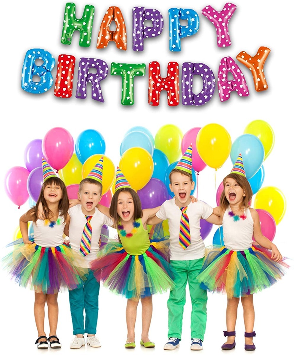 Μπαλόνια HAPPY BIRTHDAY πολύχρωμα, σχηματισμένη λέξη | 34 Χ 21 εκατοστά  4