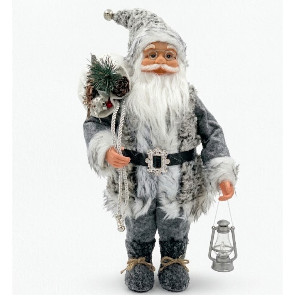 Santa Claus premium 45 cm grey furry