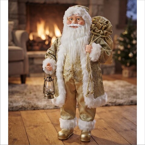 Santa Claus premium 45 cm gold silk