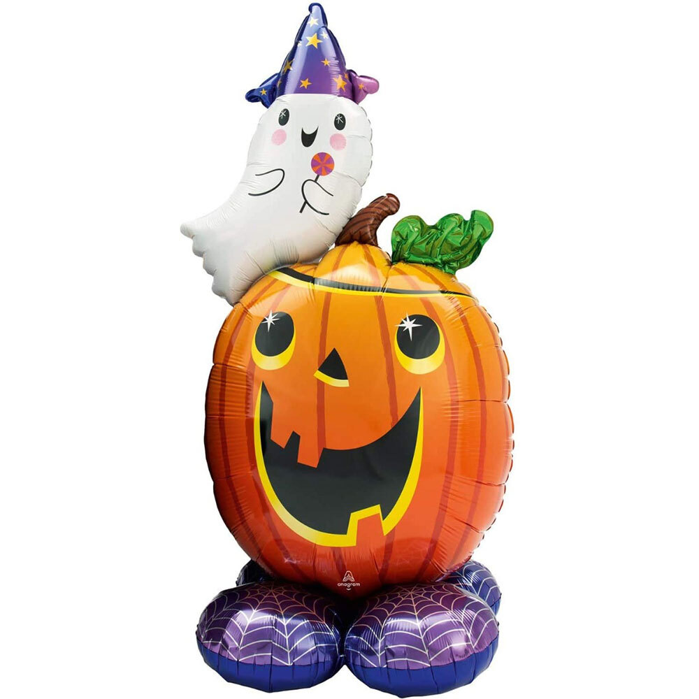 Μπαλόνια AirLoonz η κολοκύθα με το φάντασμα-Halloween 71 x 142 cm, φουσκώνουν με αέρα 2