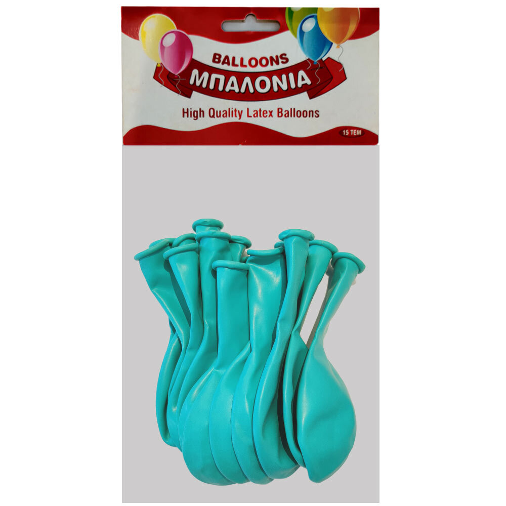 Μπαλόνια 12 ιντσών ματ Aquamarine 15 τεμάχια