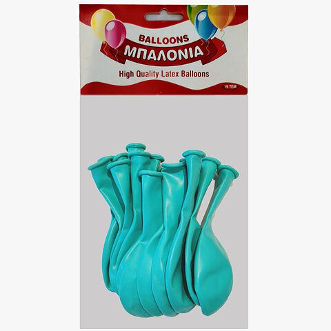 Μπαλόνια 12 ιντσών ματ Aquamarine 15 τεμάχια