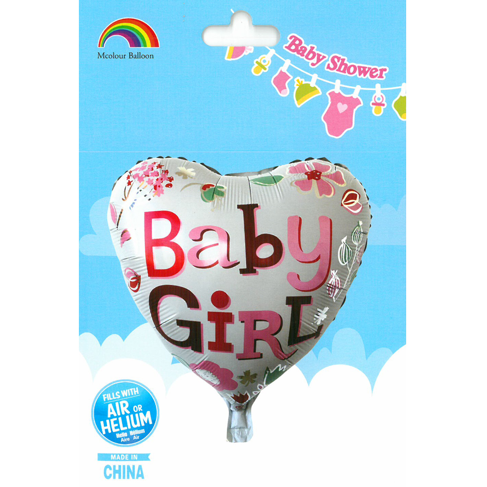 Μπαλόνι foil 18 ιντσών Baby girl καρδιά BF 2