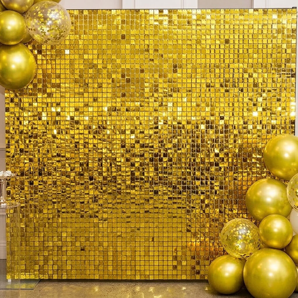 Decoration Backdrop Wall - Gold - 30 x 30 cm