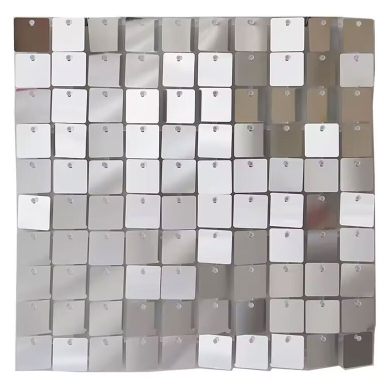 Decoration Backdrop Wall - Silver - 30 x 30 cm
