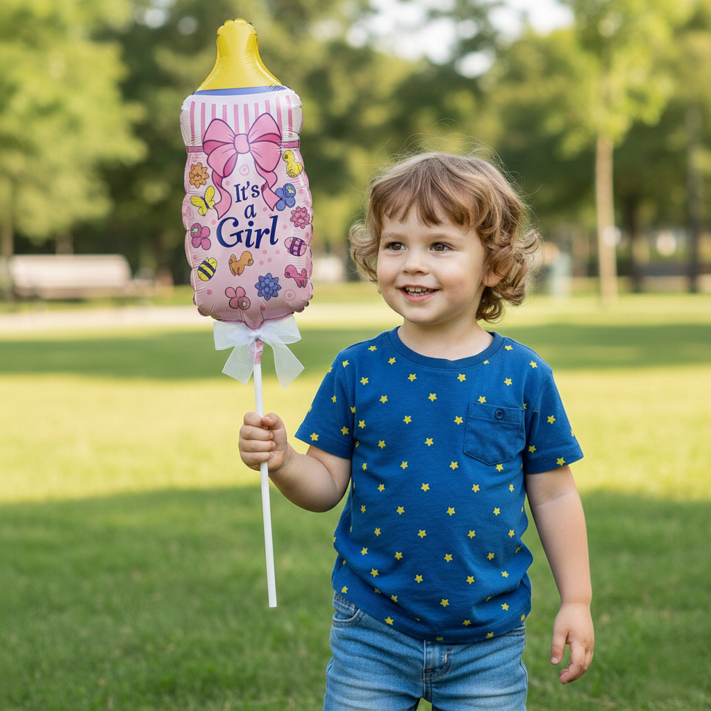 Μπαλόνια μπιμπερό It's a girl 25 εκατοστά minishape