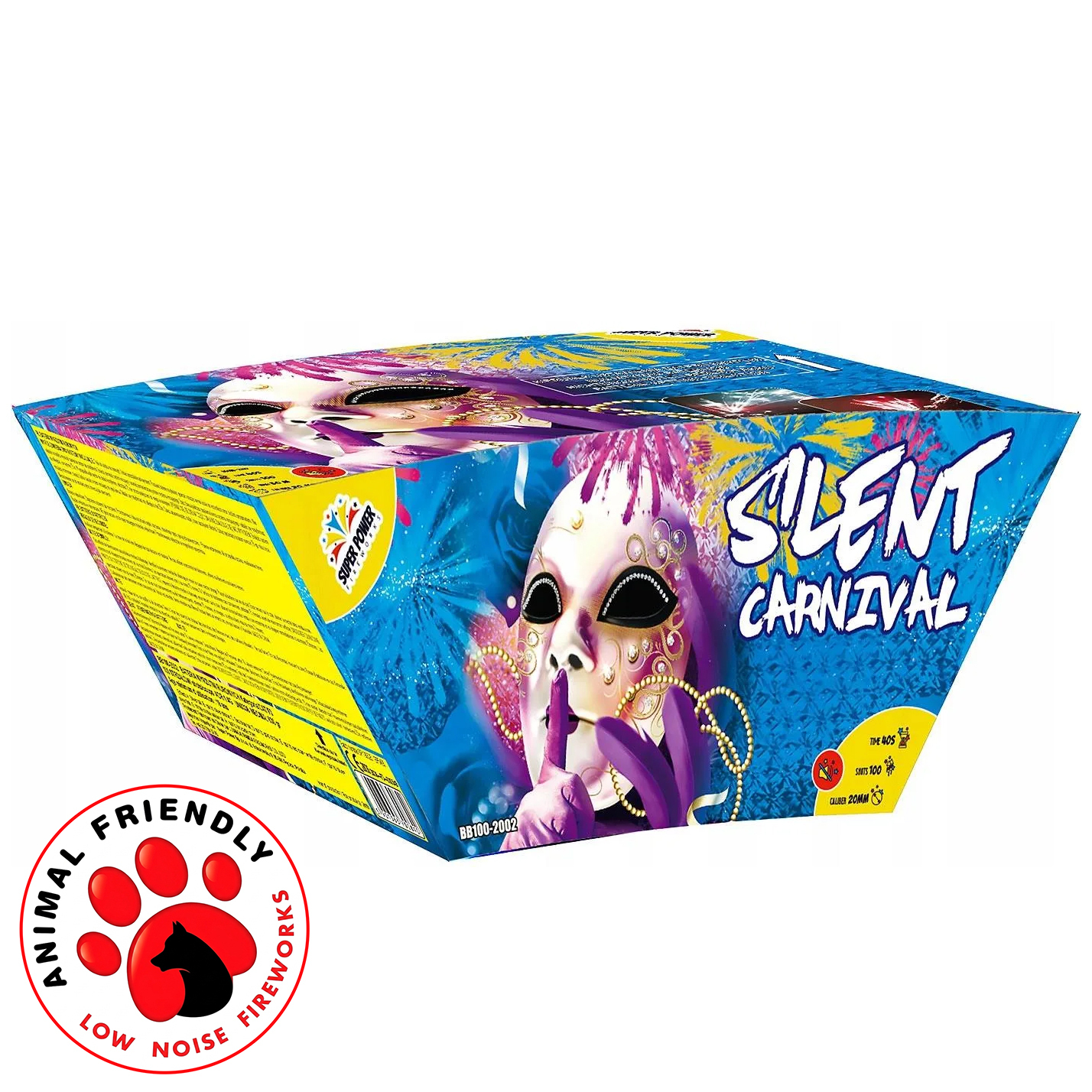 Fireworks 100 Shots Carnival Low Noise Fireworks 00-2002 - Animal friendly