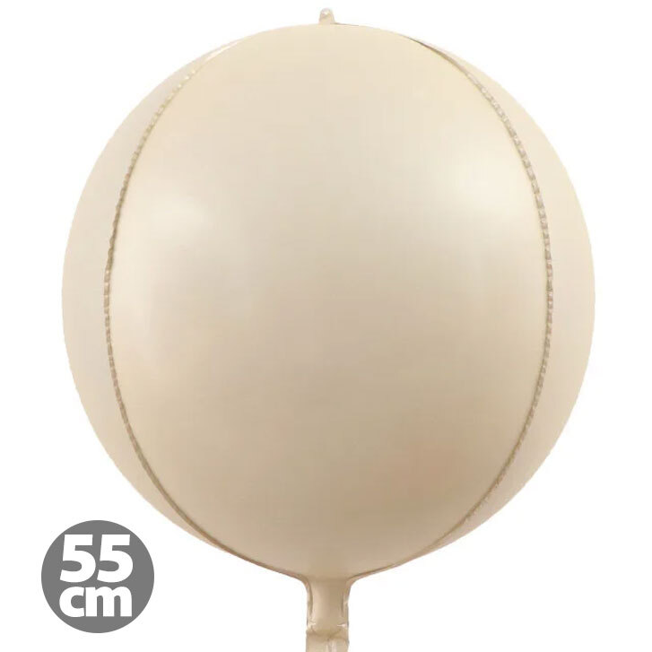 Balloons Foil Beige 4D Sphere 55cm
