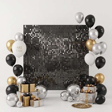 Decoration Backdrop Wall - Black - 30 x 30 cm