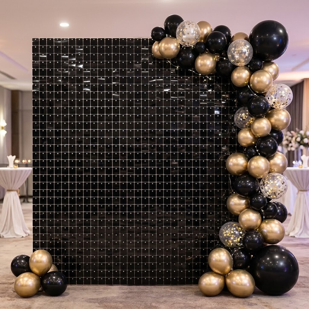 Decoration Backdrop Wall - Black - 30 x 30 cm