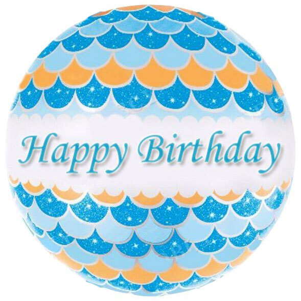 Μπαλόνι 18 ιντσών γαλάζιο BF2 Happy Birthday