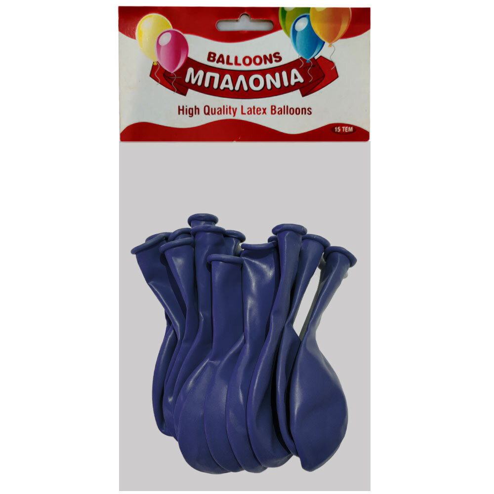 Μπαλόνια 12 ιντσών ματ navy μπλε 15 τεμάχια 3