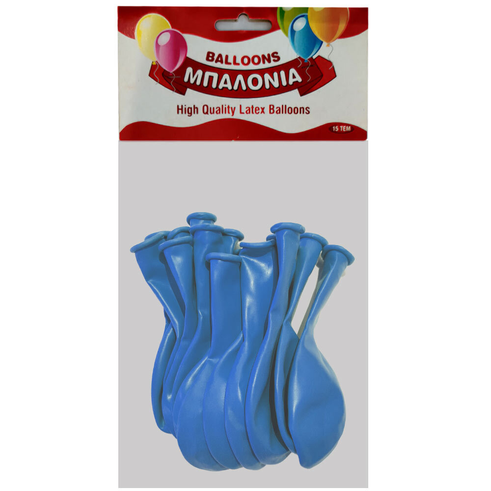 Μπαλόνια 12 ιντσών ματ μπλε 15 τεμάχια 4