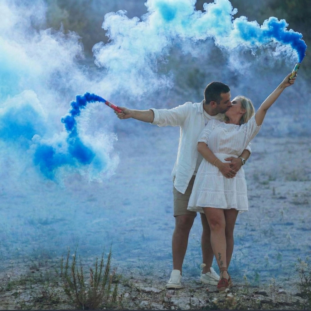Καπνογόνο μπλε Mr Smoke 1 - Gender Reveal Αποκάλυψη Φύλου 2