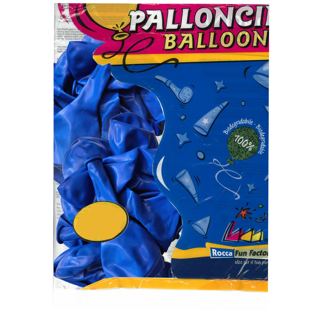 Μπαλόνια latex μπλε 13 ιντσών Rocca Italy Balloons 100 τεμάχια 4