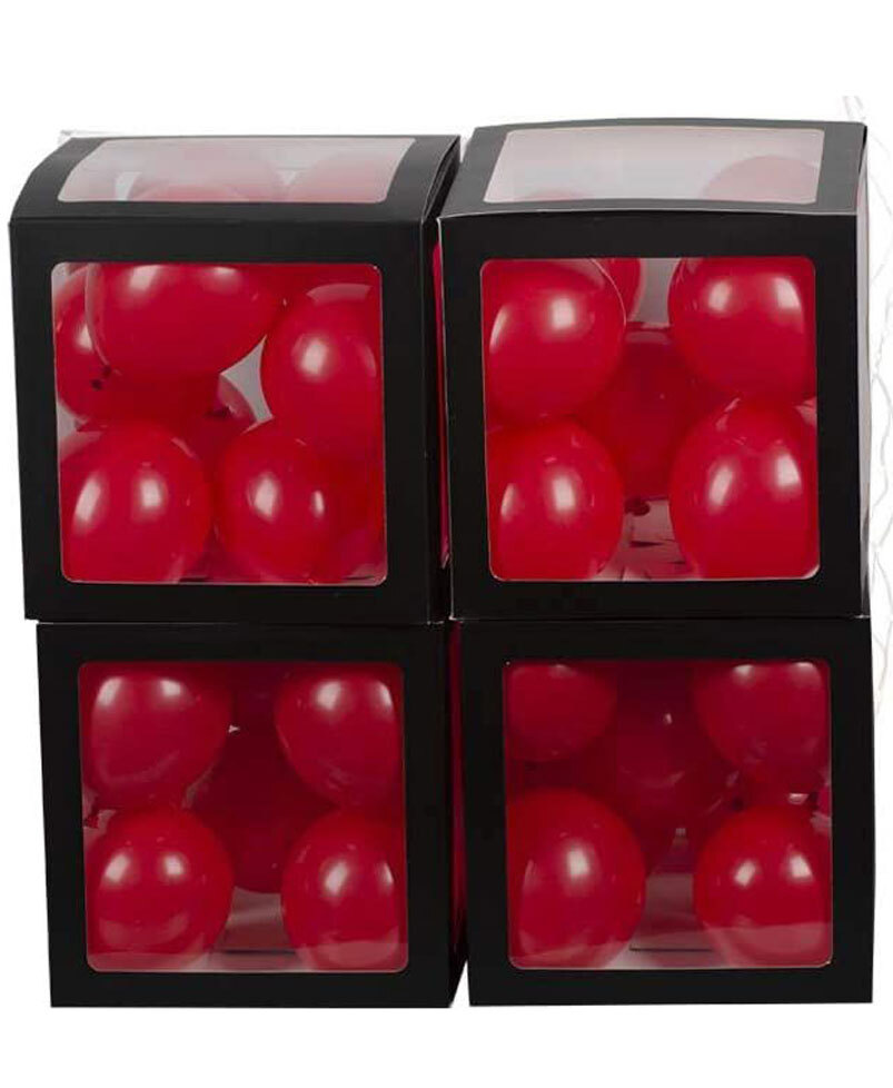 Balloon box μαύρο | 4 τεμάχια