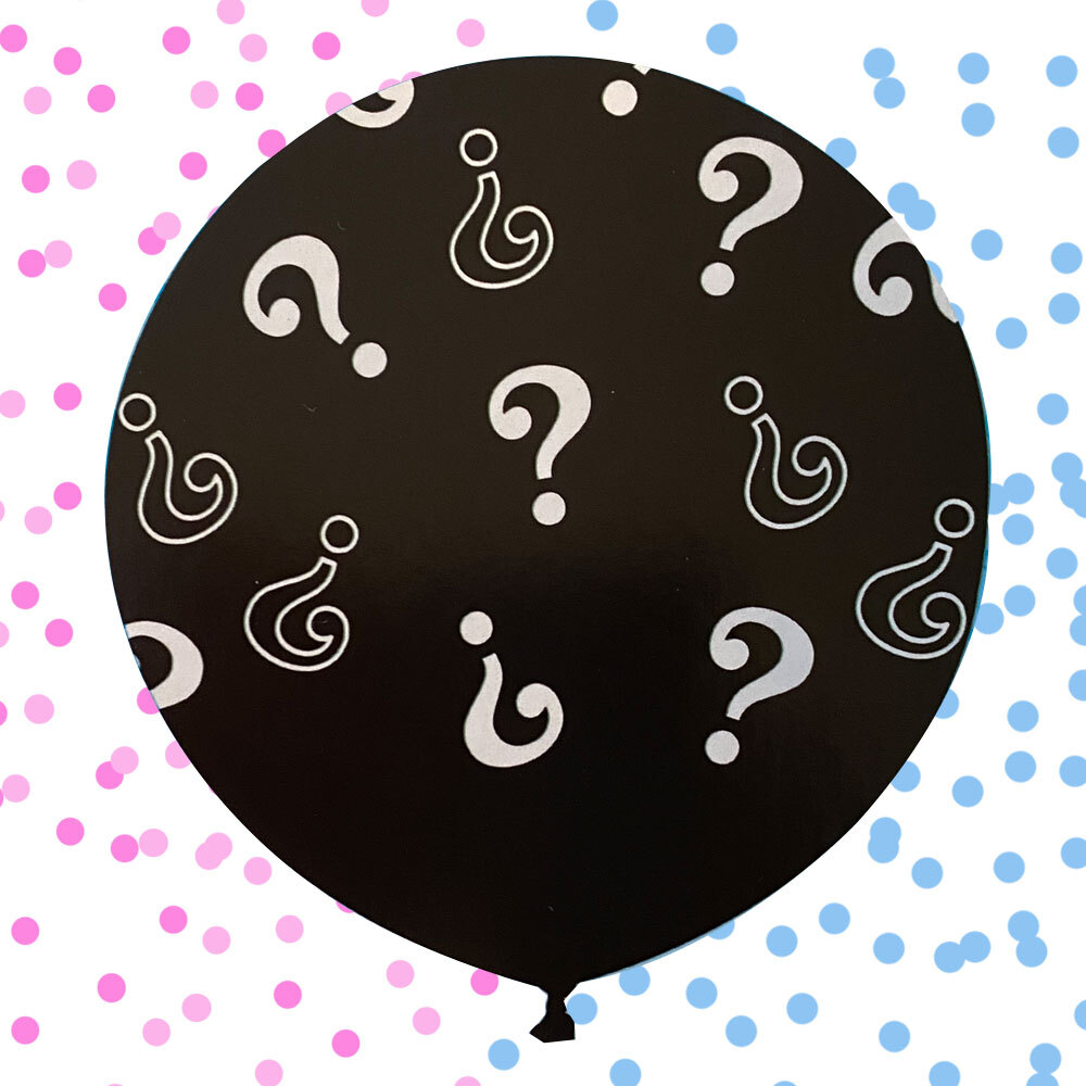 Gender reveal - Μπαλόνι 18'' τυπωμένο με ερωτηματικά