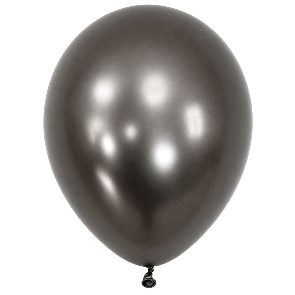  Μπαλόνι 5'' (13cm) Μαύρο C22 Chrome (100 Tεμάχια) - Marco Polo Quality Balloons