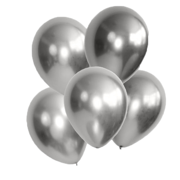Μπαλόνια ασημί Chrome 6'' Extra Metallic, συσκευασία 30 τεμαχίων