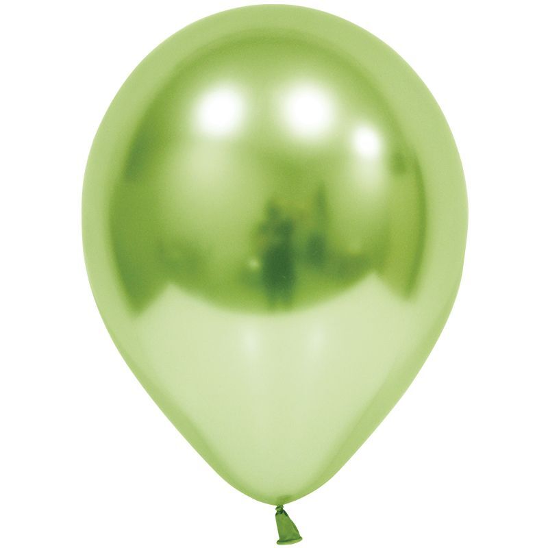 Balloons 12,5'' lime green Extra Metallic Chrome (50 pcs)