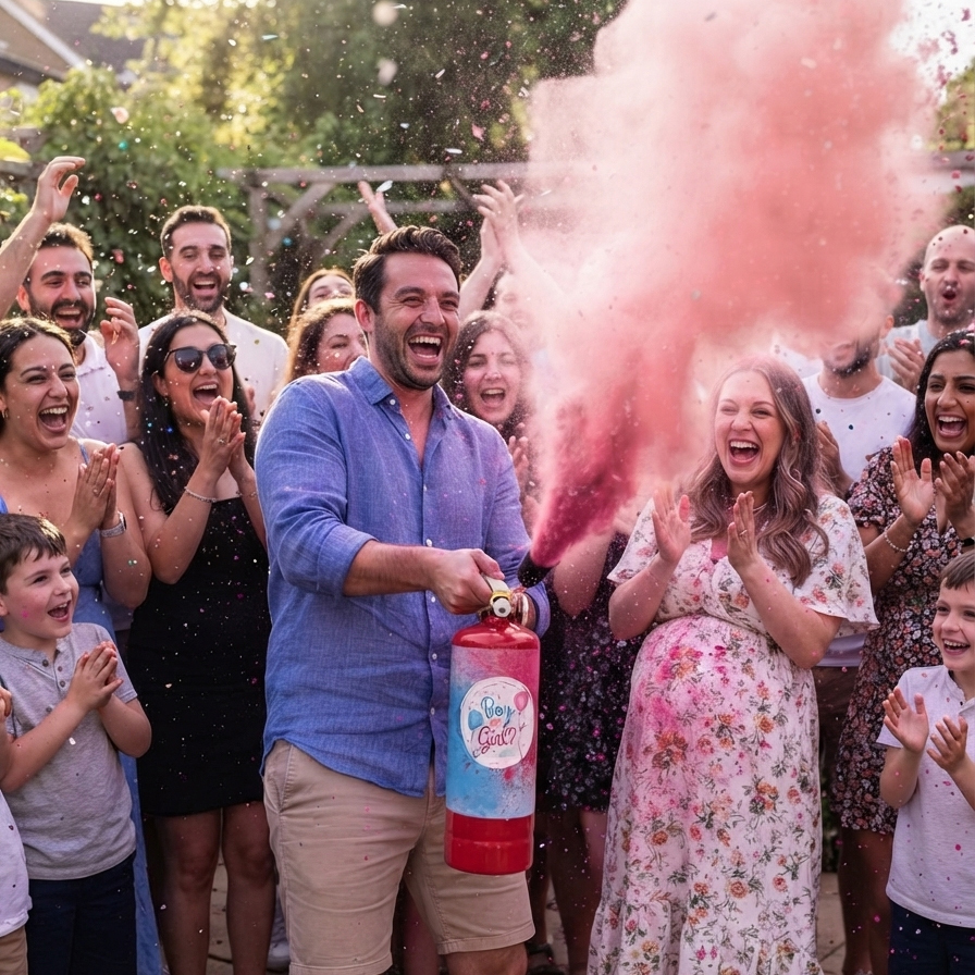 Pink Smoke Extinguisher Gender Reveal Color Powder 1000gr (One Time Use)