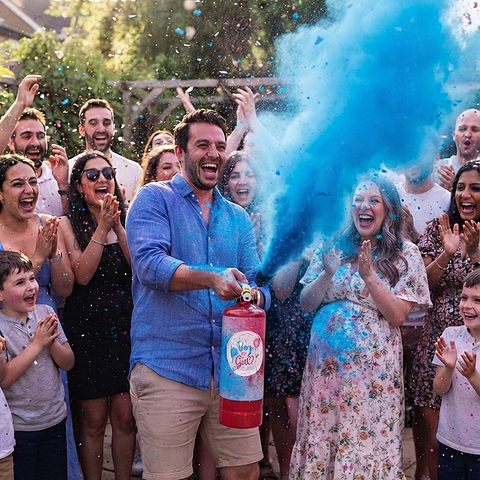 Blue Smoke Extinguisher Gender Reveal Color Powder 1000gr (One Time Use)
