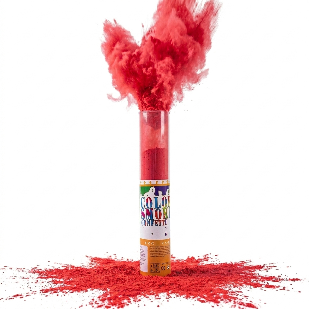 Κανονάκι Χρώματος Color Powder 12 Τεμάχια - 4 Χρώματα (Πράσινο / Κίτρινο / Μπλε / Κόκκινο)  - 30 cm
