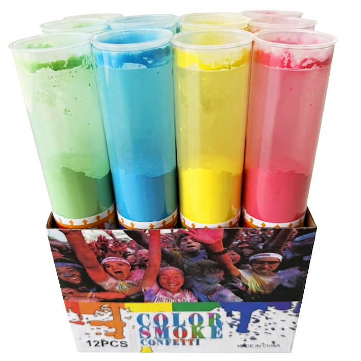 Κανονάκι Χρώματος Color Powder 12 Τεμάχια - 4 Χρώματα (Πράσινο / Κίτρινο / Μπλε / Κόκκινο)  - 30 cm