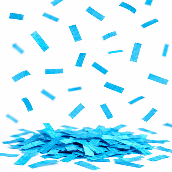 Paper Confetti Light Blue 2cm x 5cm - Pack (1 kg)
