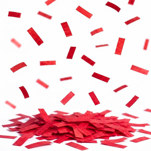 Paper Confetti Red 2cm x 5cm - Pack (1 kg)