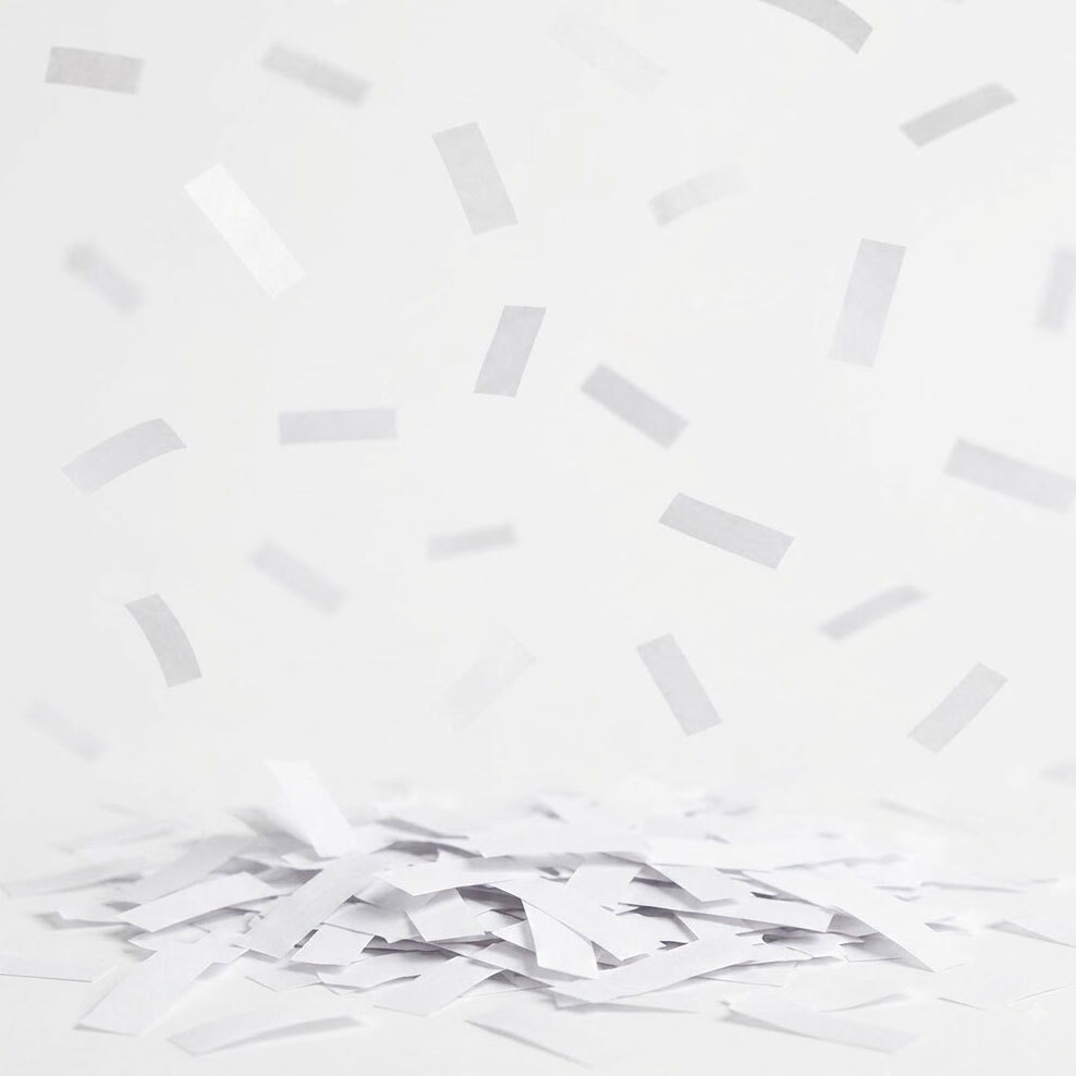 Paper Confetti White 2cm x 5cm - Pack (1 kg)