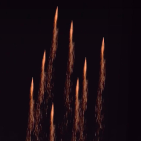 Ρουκέτα CP323 Red Warrior Rocket (Συσκευασία 8 τεμάχια) 2