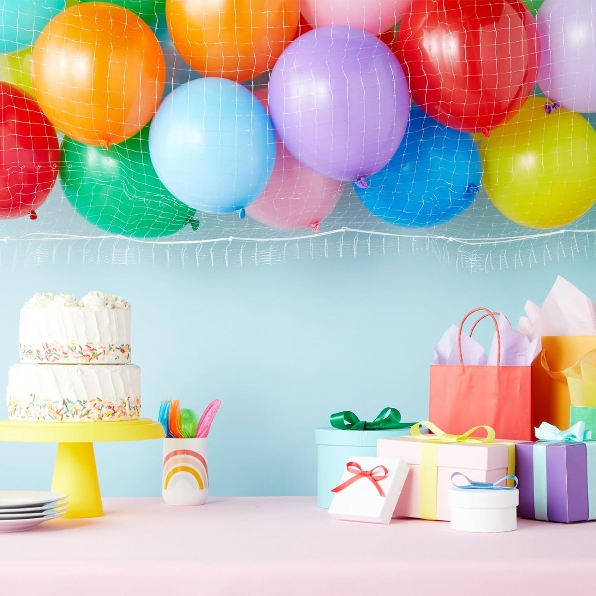 Balloon drop net 1000 balloons