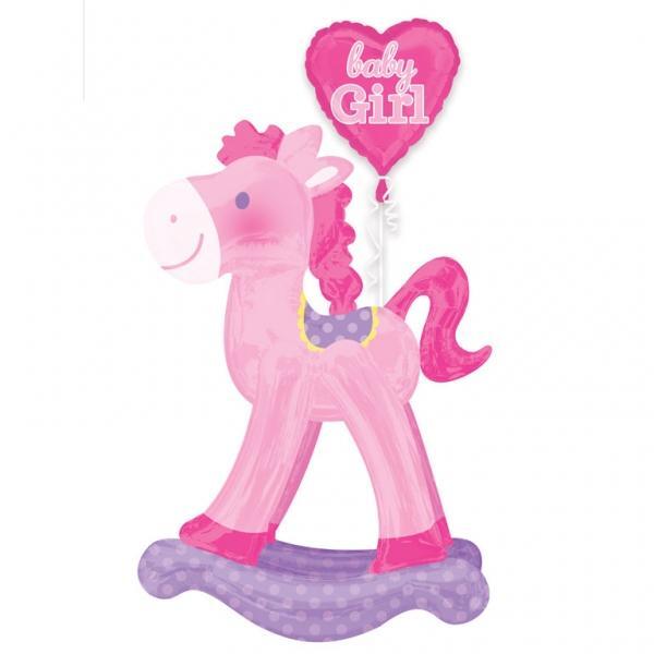 Μπαλόνια Anagram Airwalker rocking horse pink 2
